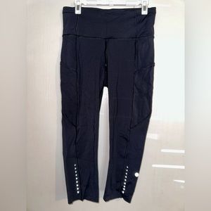 Lululemon Fast and Free Reflective High Rise Crop